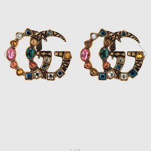 Crystal Double G Earrings